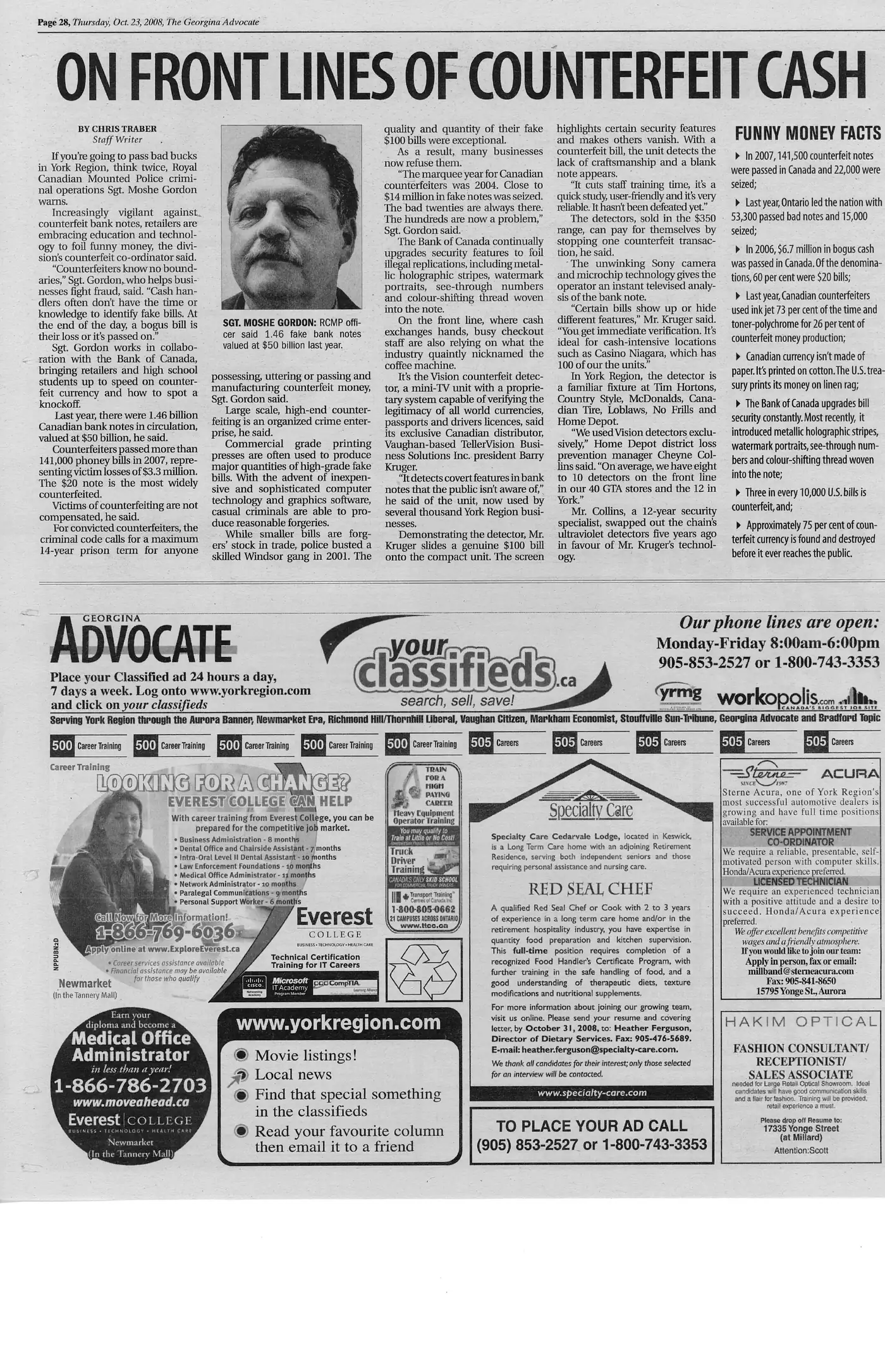 Scan of The Georgina Advocate article